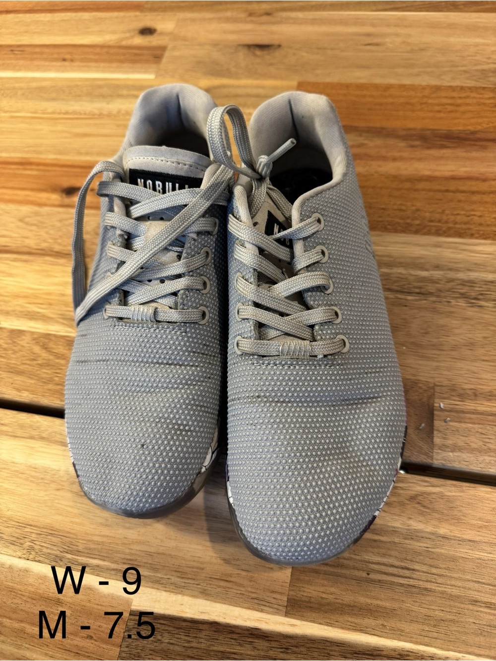 NOBULL Men's Light Gray Knit Sneakers